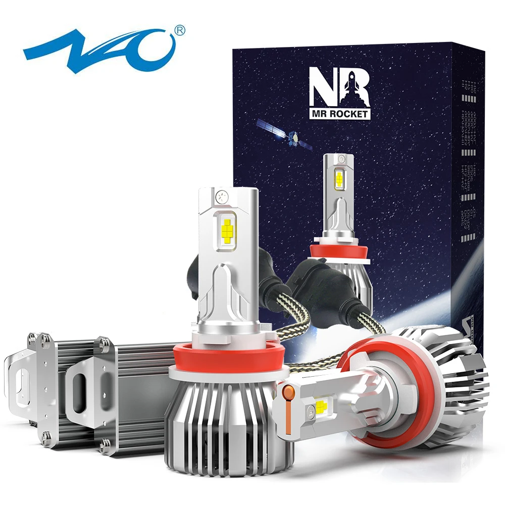 NAO H7 Led Canbus H4 H1 H11 HB4 HB3 9005 9006 Lamp Car Headlight Bulbs 13200LM 110W Auto Turbo LED Fog Light 12V 6000K Moto Lamp