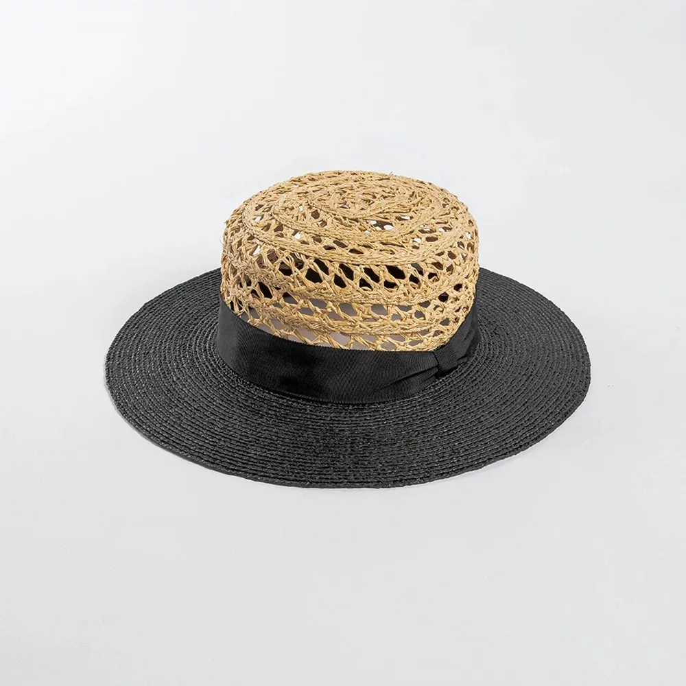cappello-estivo-in-paglia-di-rafia-intrecciato-a-mano-con-cintura-casual-intrecciata-nodo-e-dettagli-traforati-a-tesa-piatta-per-protezione-solare-in-materiale-naturale