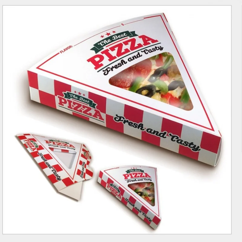 Customized productEco Friendly Takeaway Kraft Cardboard Paper Meal Carton Packaging Custom Plain White Pizza Boxes Slice Pizza B