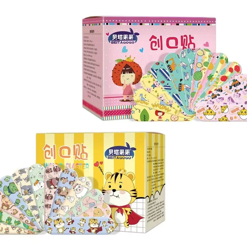 

20/40/60/80pcs Cartoon Animal Pattern Waterproof Hemostasis Kids Band Aid Stickers Adhesive Bandage Wound For Children no box