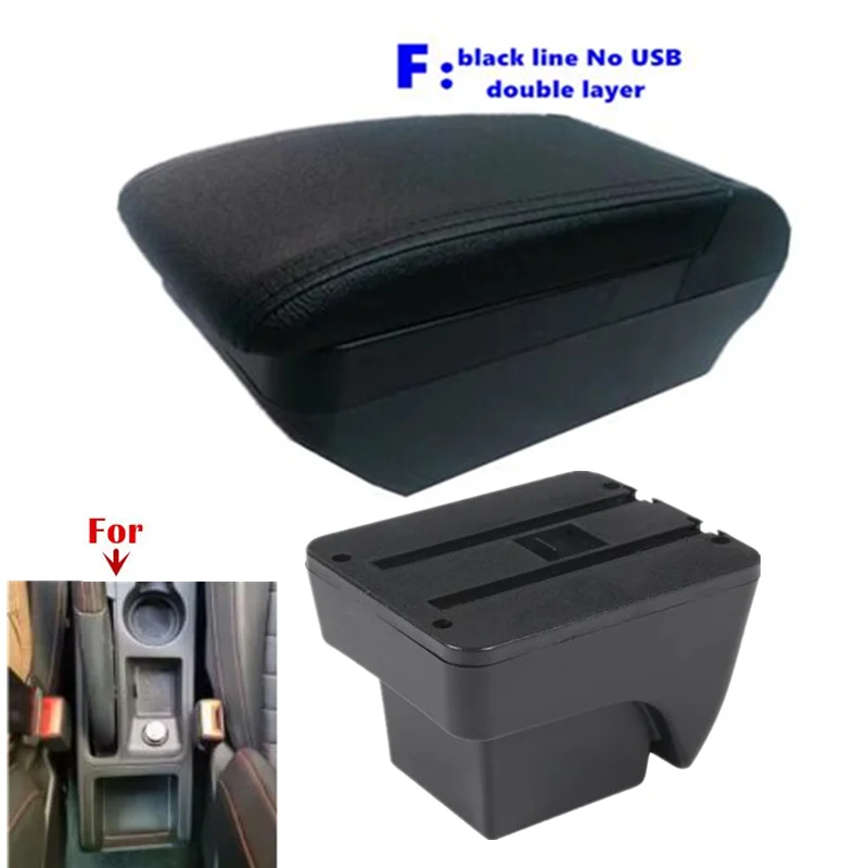 For SEAT ARONA Car Armrest Modification Multifunctional Double-Layer Storage Box with USB Charging Easy to Install Car Accessori image 3