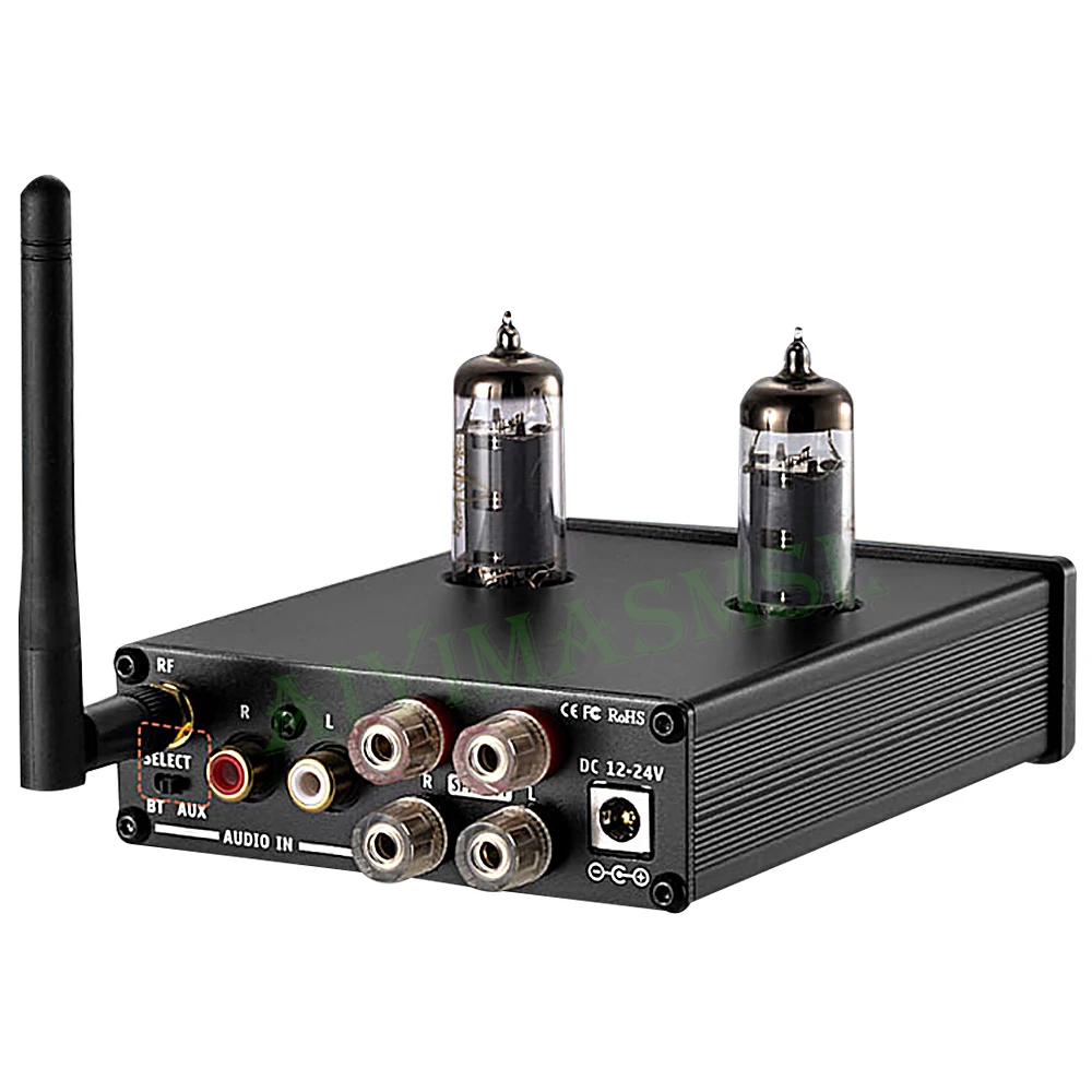 Aiyima smsl alta fidelidade 2.0 100w bluetooth 5.0 tubo de vácuo amplificador casa fone ouvido amp áudio