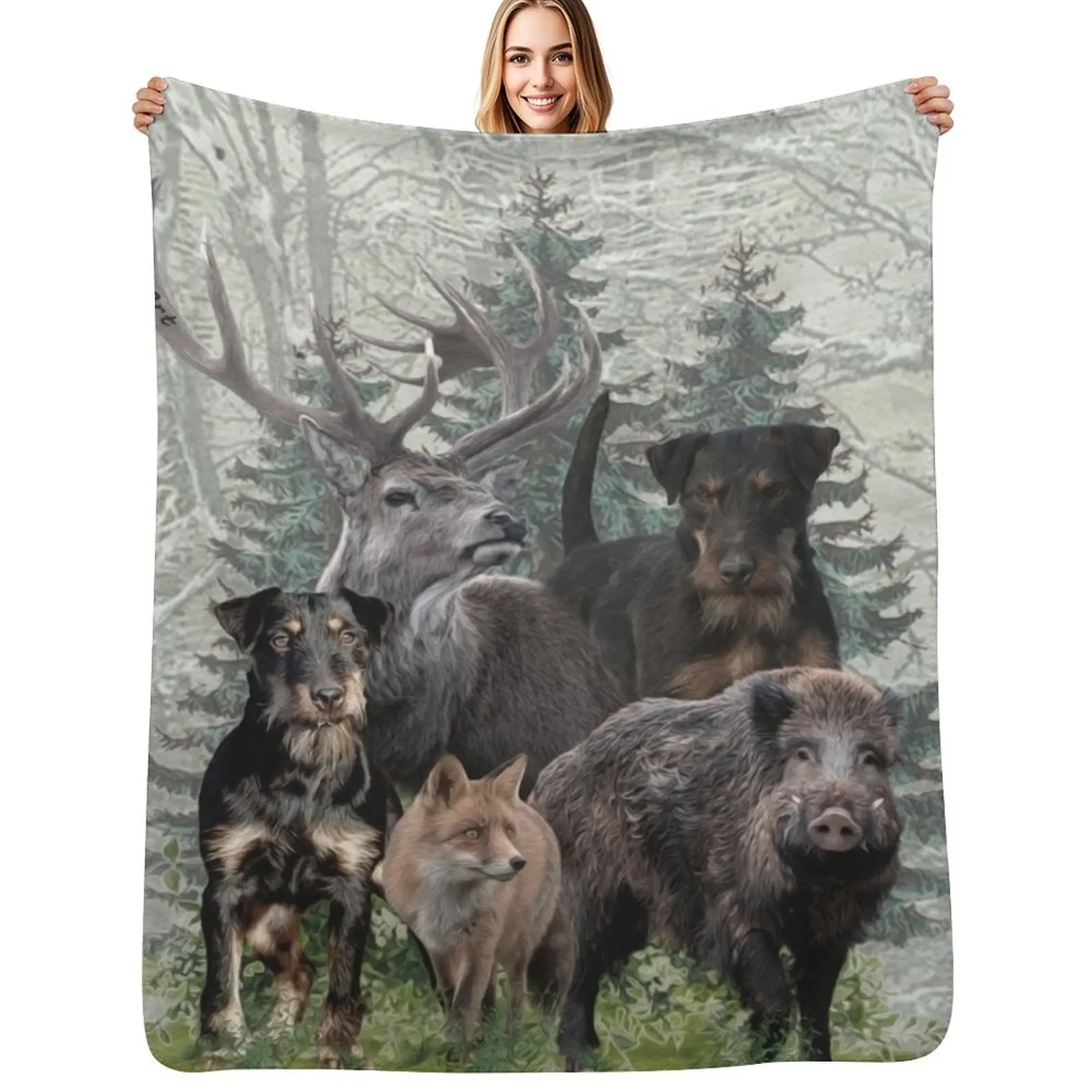 

Jagdterrier, Dear Beast & Brute Force v. Renbrad Throw Blanket Thin Hairy Thermal Fashion Sofas Blankets