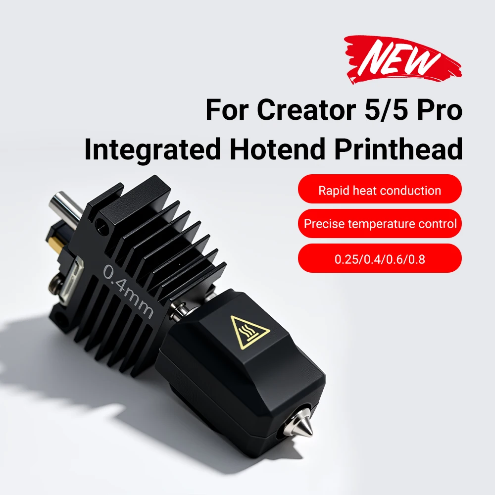 OEM Hotend Kit For Creator 5 Creator 5 Pro Nozzle C5 Hotend Hardened Steel 0.25 0.4 0.6 0.8mm Creator 5 Extruder Parts