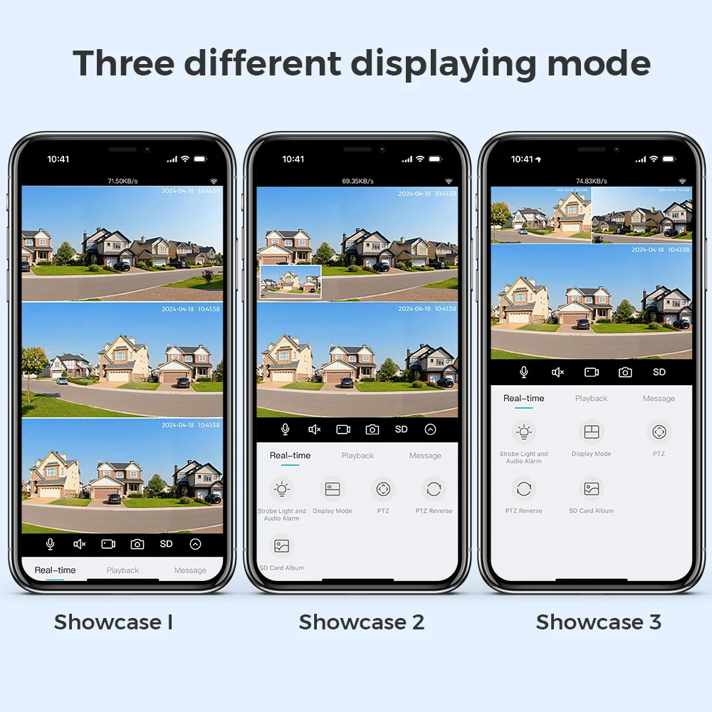 BESDER 12MP 6K PTZ Wifi Camera Three Lens Security Protection Night Vision Outdoor IP Camera CCTV Surveillance Monitor ICSEE APP
