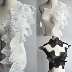 Wave Pattern Wide Lace Accessory Clothing Decoration Handmade DIY Water-soluble Lace Line Skirt Curtain Design Fabric