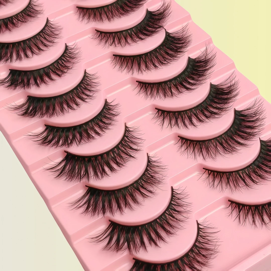 10 Pairs Fox Series Angled Cartoon Full Strip False Eyelashes For Daily Halloween Christmas Black Friday