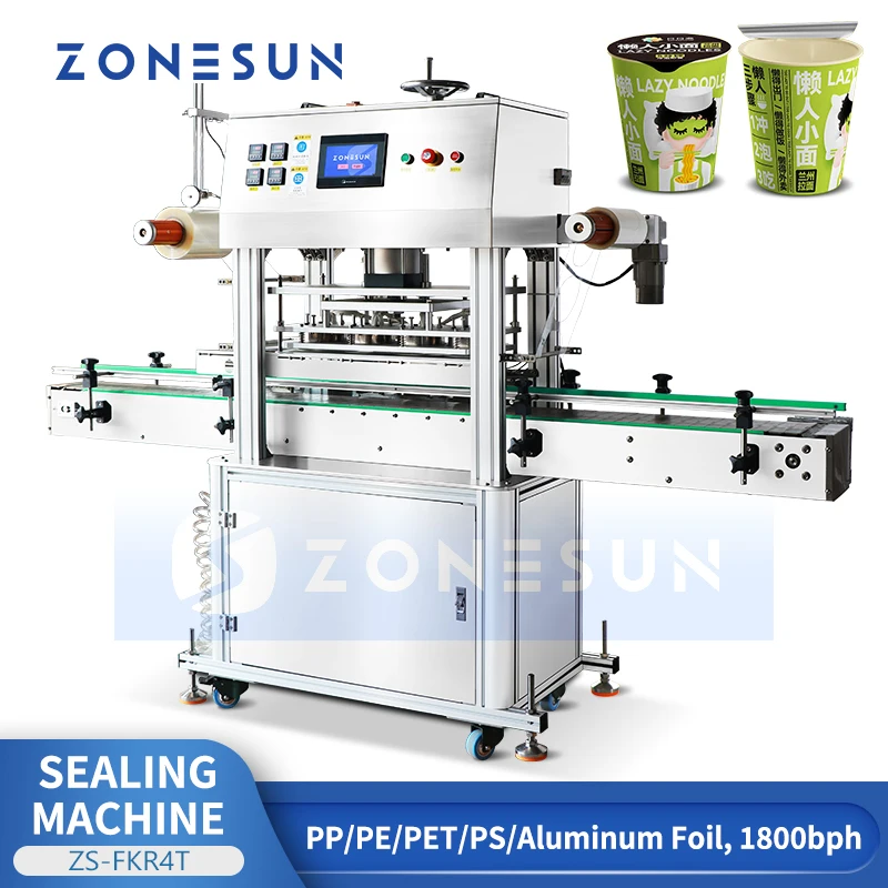 Zonesun ZS-FKR4T Plastic Film Bottle Sealing Machine Automatic Heat Sealer Aluminum Foil Sealing Equipment