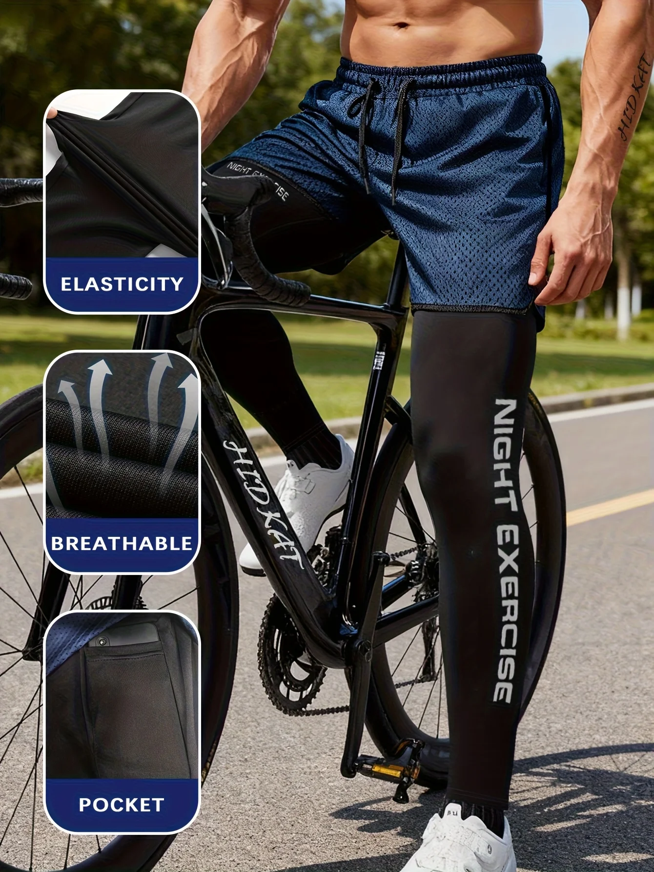 Men's Two-Tone (or suitable for multi-color options) Climbing Pants with Inner Layer Elastic Drawstring Waist, Built-In Pockets