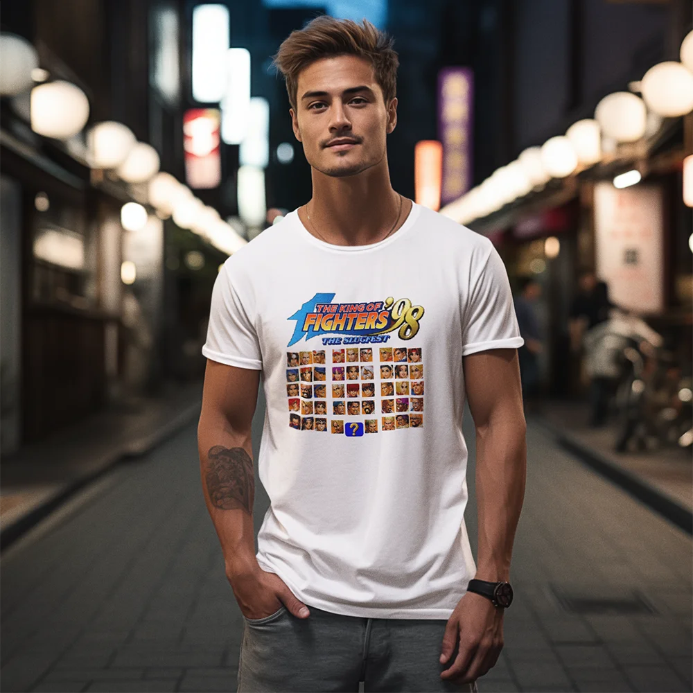 The King Of Fighters the slugfest Arcade Game pixel art retro gamer video games 100% cotton printed plus size t shirt for men