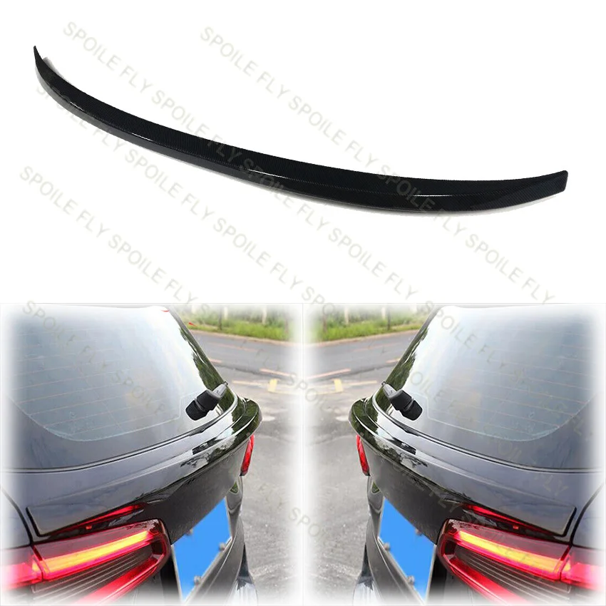 New Design 2018 To Up For BMW X7 G07 Rear Mid Spoiler Lip Trunk Wing Cover Body Kit By ABS Glossy Black Carbon Fiber Look