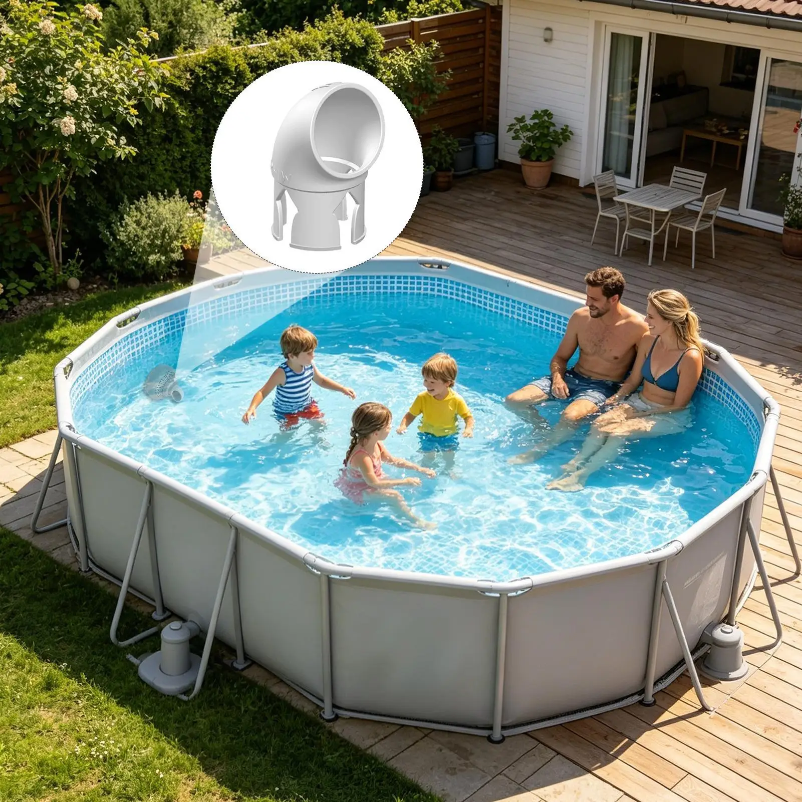 Pool Outlet Fittings 38mm 360 Degree Rotatable Flexible Replacement Ground Pool Inlet Parts For Spa Hot Tub Fountain Garden
