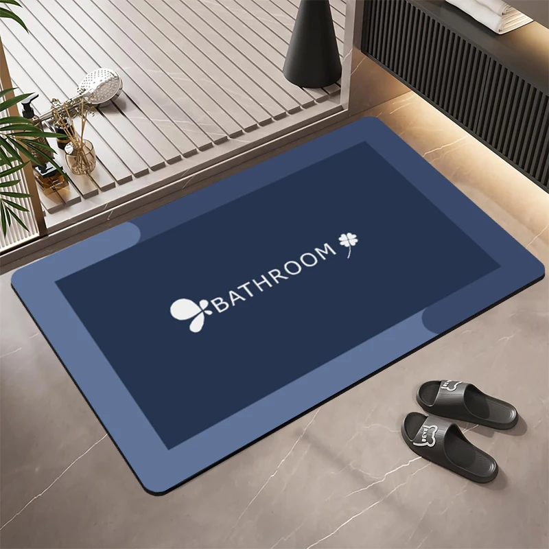 

Thickened Bathroom Absorbent Mat Simple Door Dirt-resistant Mat Home Kitchen Mat Quick-drying Foot Mat Non-slip Entry Mat