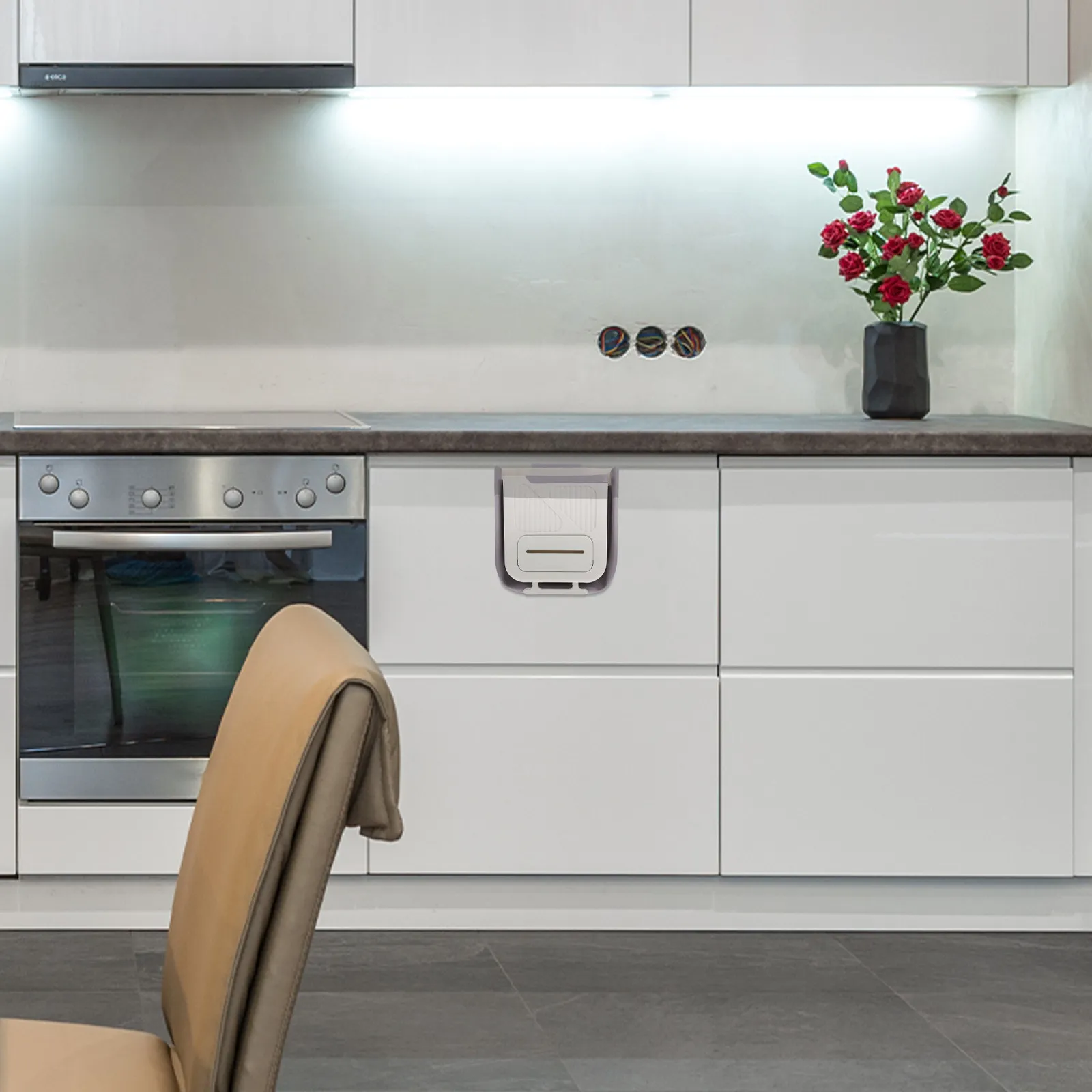 Wall Mounted Trash Can Foldable Kitchen Garbage Bin Design No Drill Installation For Bathroom Cabinet Door
