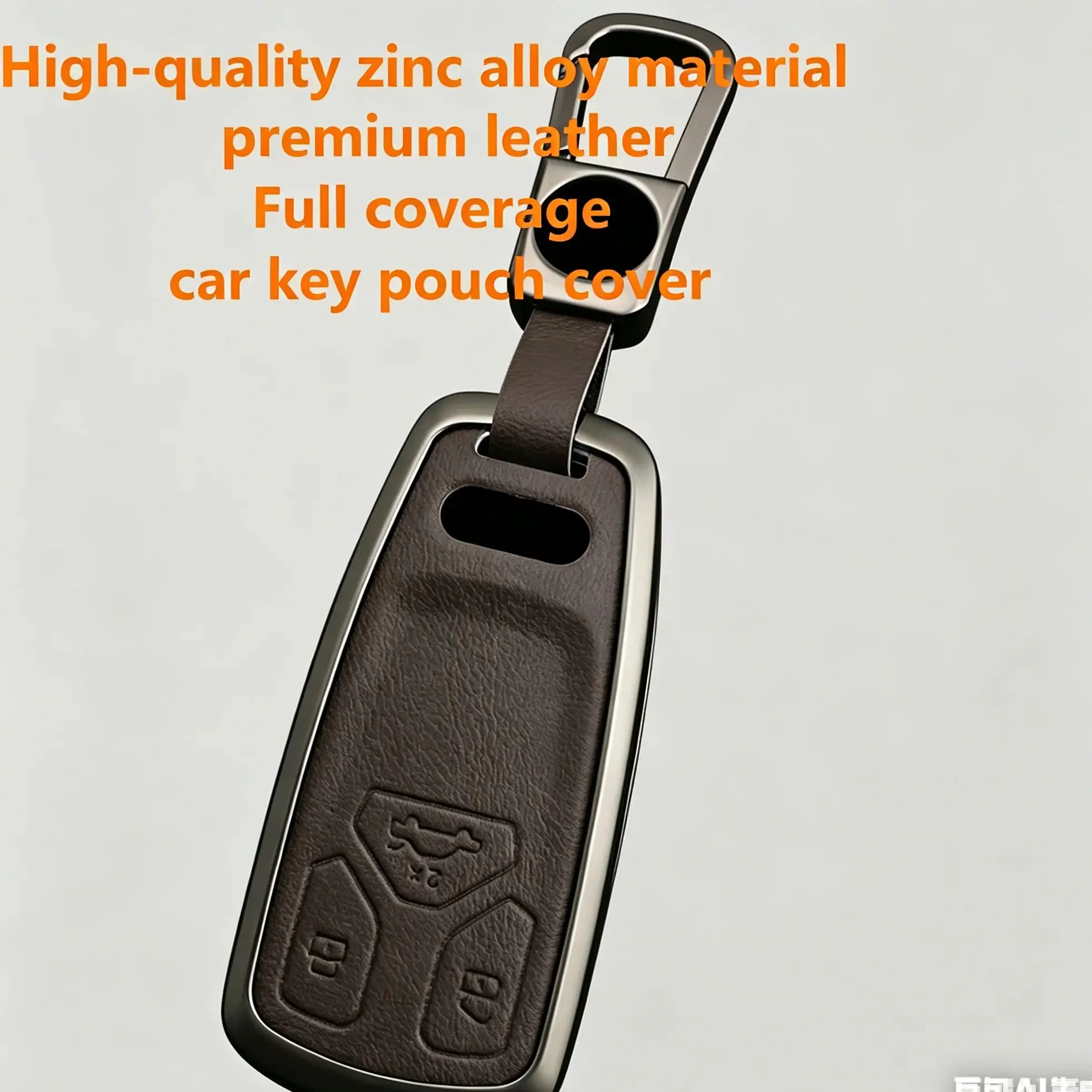 

High-quality leather material durable car key case suitable for Audi A4L A6L Q5L A3 Q2 A8 Q3 Q7 key protee cover,car accessories