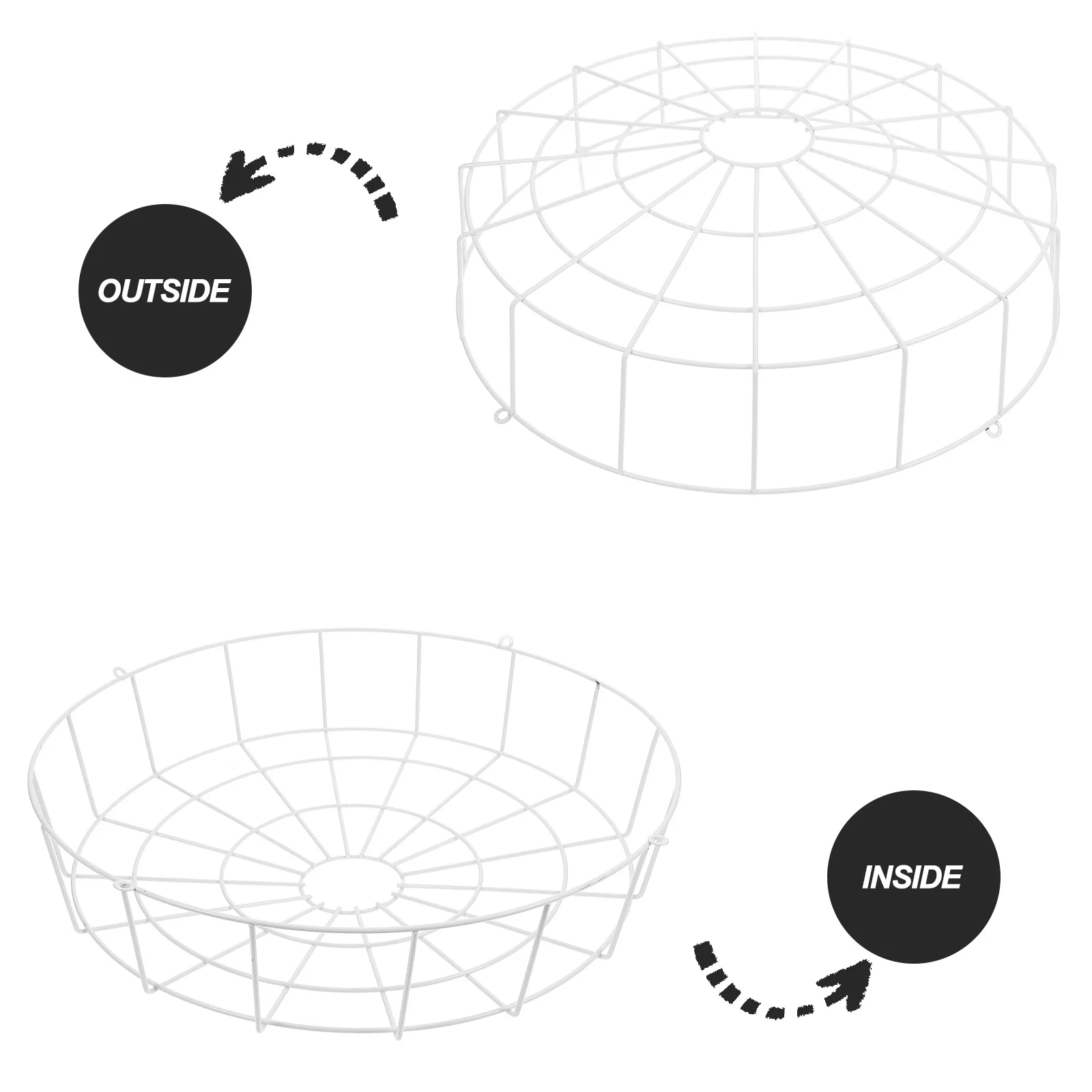 1 Set Emergency Light Protective Cover Iron Wall Mounted Exit Sign Guard For Lighting Fixtures Exit Sign Protective Cage Wire