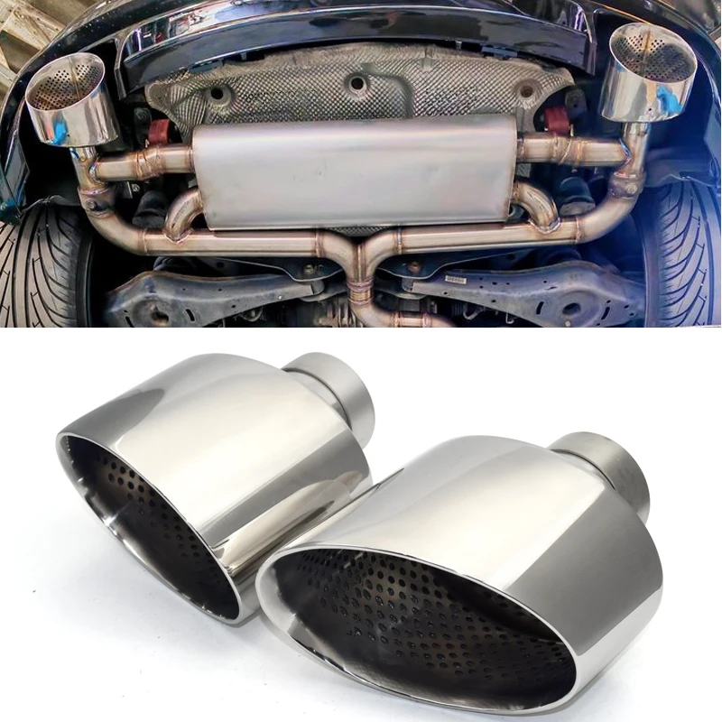 

Exhaust Pipe For A3 A4 A5 A6 A7 Upgrade RS3 RS4 RS5 RS6 Look Tailpipe 304 Stainless Steel Car Muffler Tip Nozzle