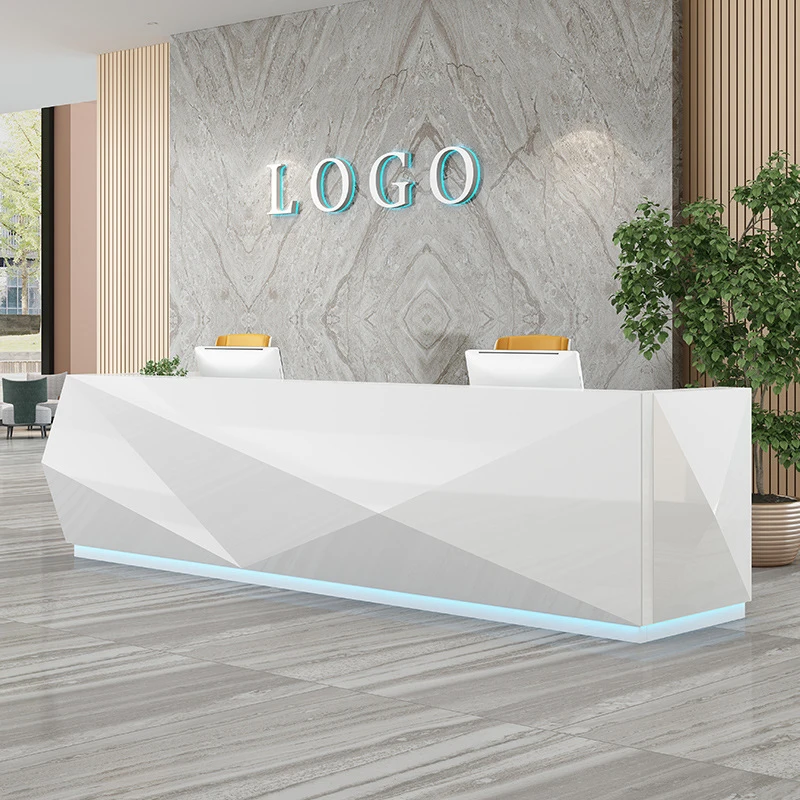 Luxury White Modern Hotel Spa Beauty Salon Double Reception