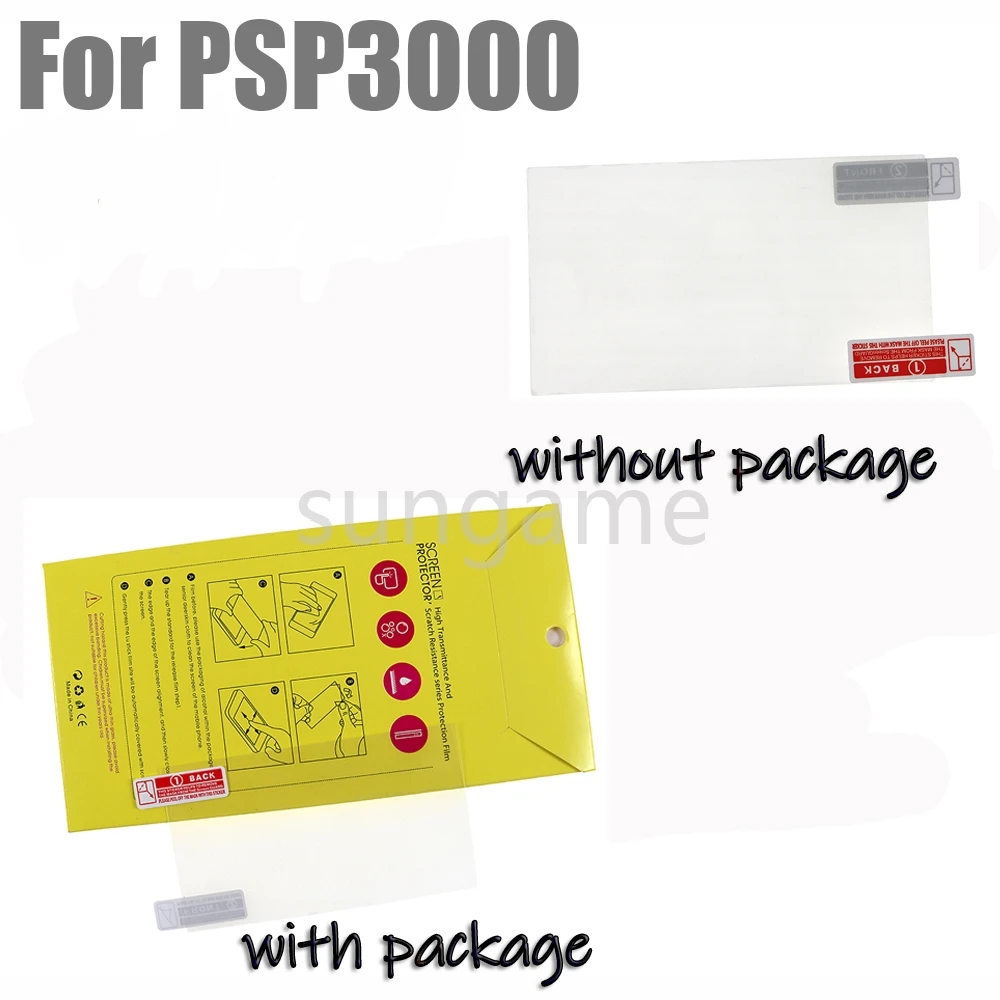 Picture 3: 2pcs For PSP 1000 2000 3000 Universal Clear Full Cover Soft Screen Protector Film