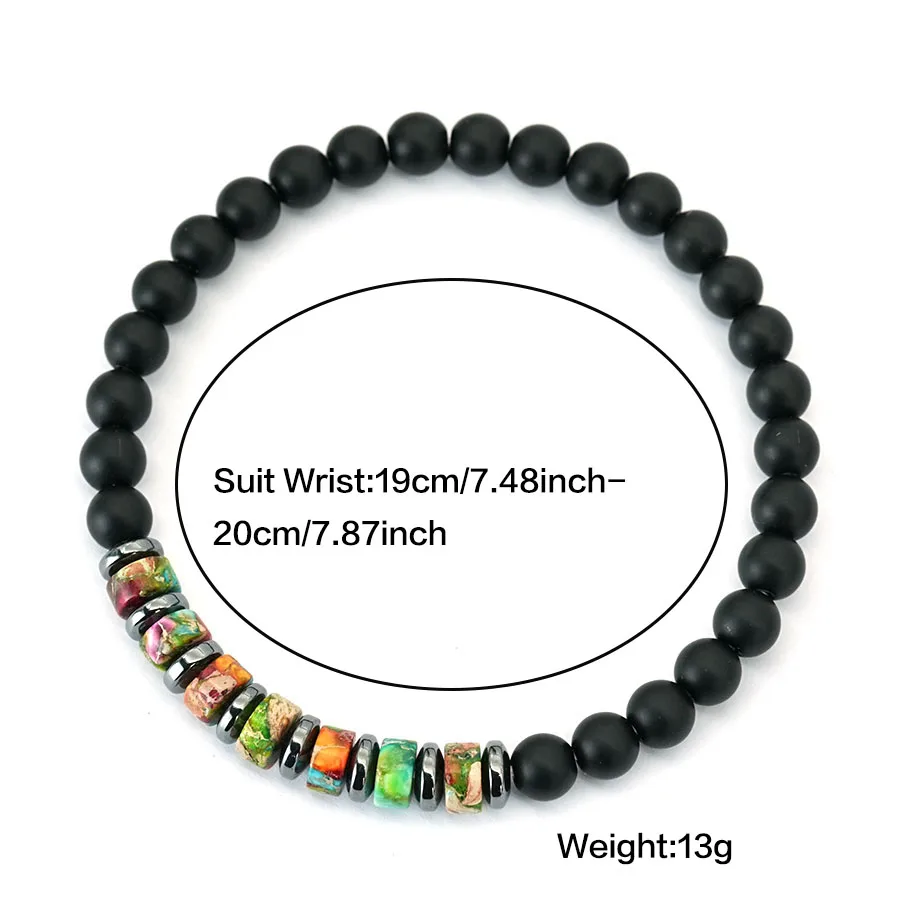 Noter Premium-Auswahl, Armband aus Kaiserstein, für Herren, 5 Farbvarianten, energetisch heilendes Perlenarmband, handgefertigter Schmuck, Geschenk für Ihn. – Detail 7