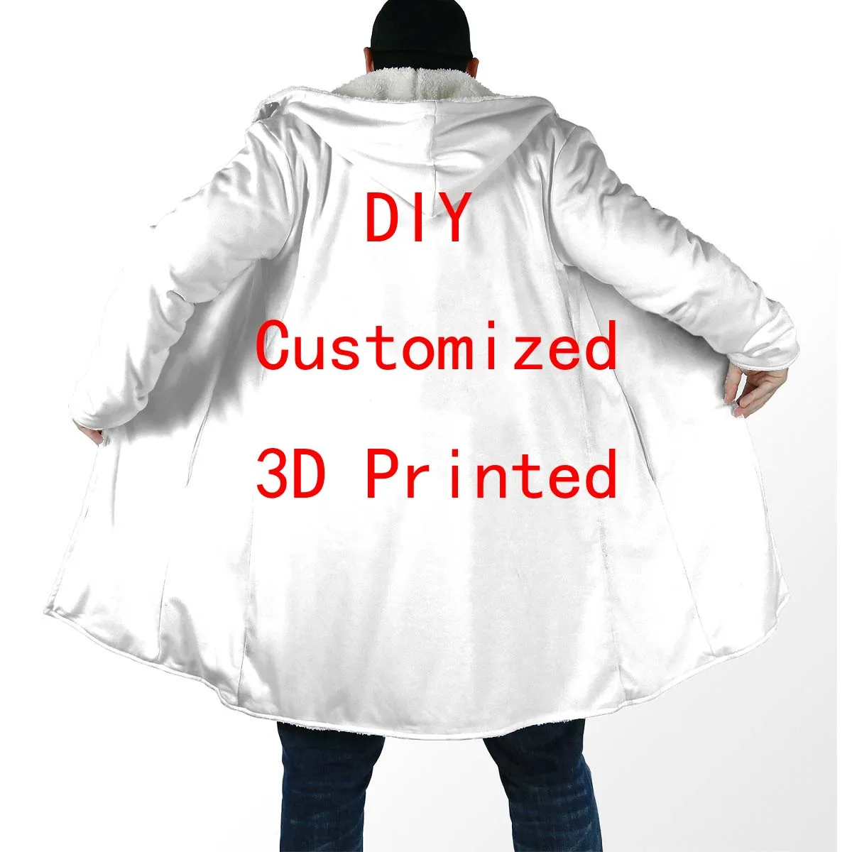 

Дропшиппинг VIP звеньевые Топы DIY 3D Печатный Модный зимний мужской/женский плащ с капюшоном флисовая Ветровка унисекс повседневное теплое пальто