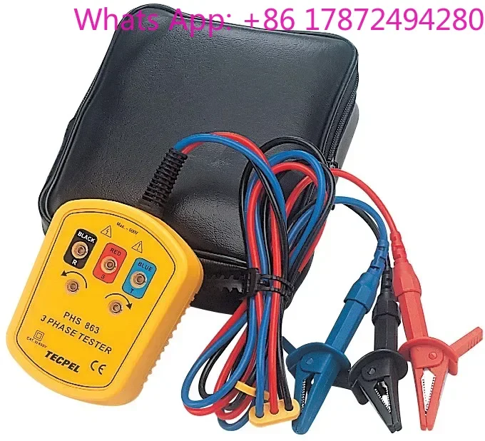 PHS-863 100-600VAC Three Phase Sequence Rotation Indicator Tester Hot Sale 2025