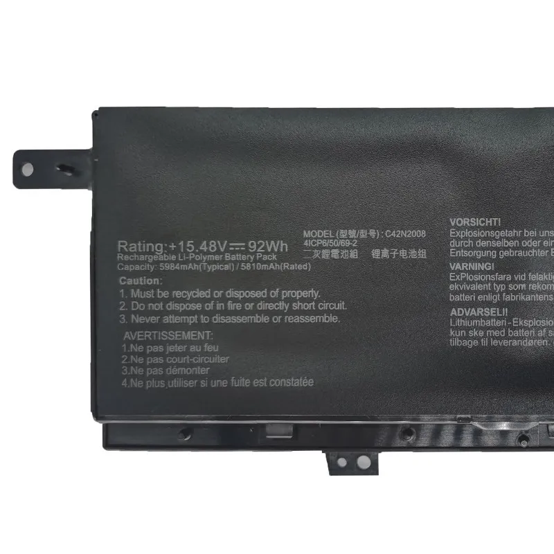 High quality C42N2008 Laptop Battery For 15 OLED UX582 UX582LR Series XS74T UX582LR-H2002TS H2003R LR-XS74T