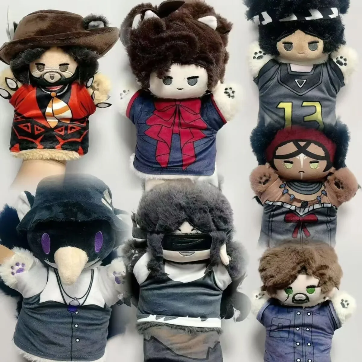 Game Identity V Patricia Dorval William Ellis Sonja Bennett Cosplay Plush Doll Cartoon Hand Puppet Movable Finger Toys