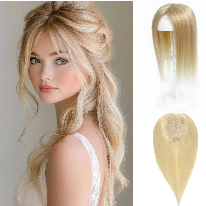 Wholesale Machine Made 100% Human Hair Topper Wig For Women Clip-in Wear Multiple Colors Fast Shipping Bulk Ready