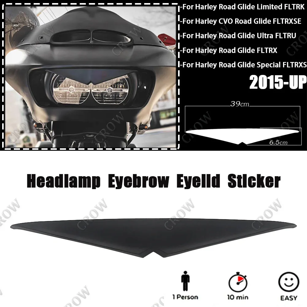 

Мотоциклетные Налобные наклейки для глаз для Harley Road Glide Limited FLTRK Road Glide FLTRX 2015-UP