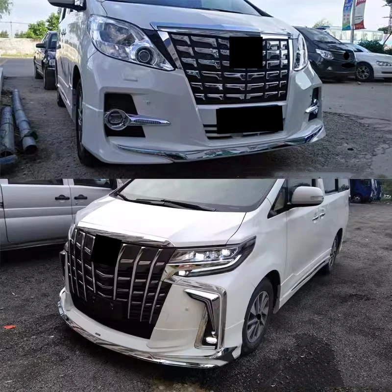 Car Surround Front Rear Bumper For Toyota Alphard 08-18 modified new style Side Skirt Tail Light body kit Car Accessories