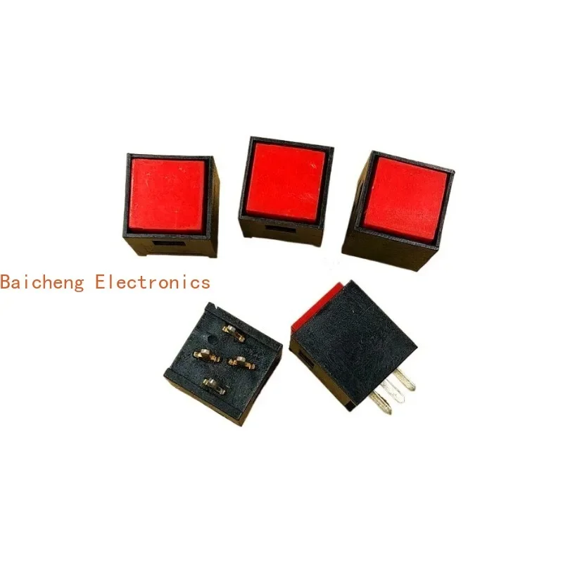 10PCS Insert 4-pin and lightly touch the 10 * 10 * 12 button. The red button is used to reset the square switch