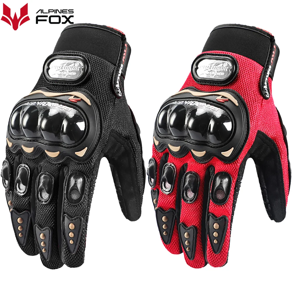 Summer Full Finger Motorcycle Gloves Men Breathable Anti-fall Off Road Motorbike Gloves Mountain Bicycle Gloves