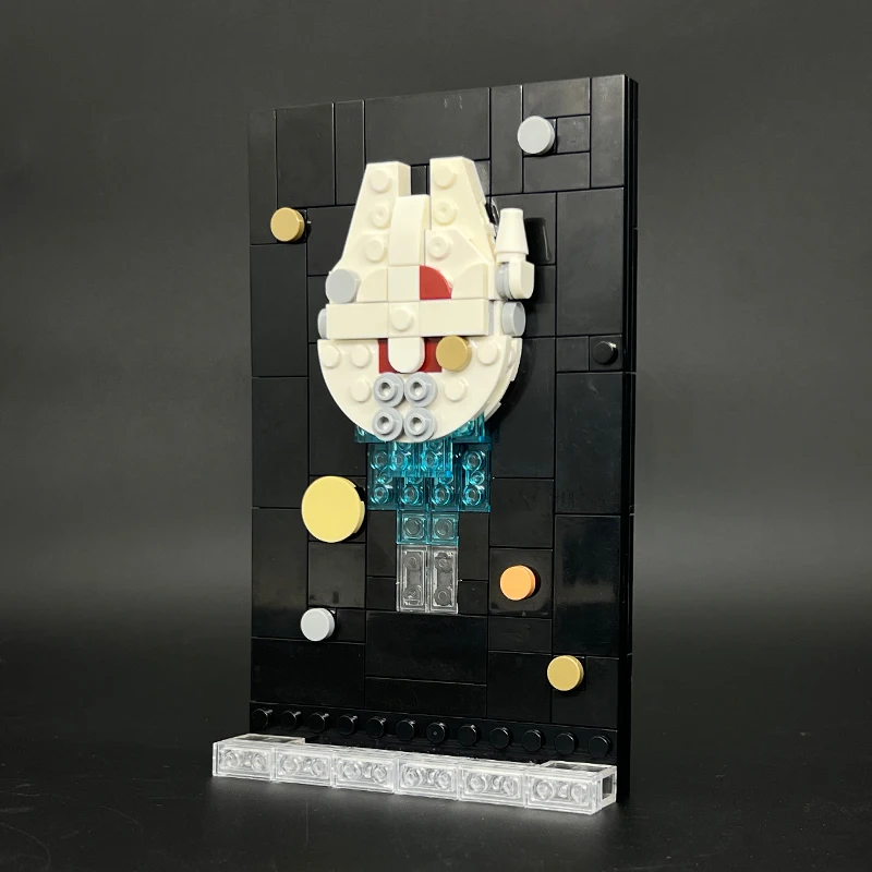 

Spaceship Falcon Shuttle Postcard Building Blocks Assembled Model DIY For Adult Kids Toy Ornament Party Decoration Birthday Gift