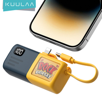 KUULAA Mini Power Bank 5000mAh PowerBank With Type-C Cable Fast Charging For iPhone Batterie Externe Portable Charger For Xiaomi