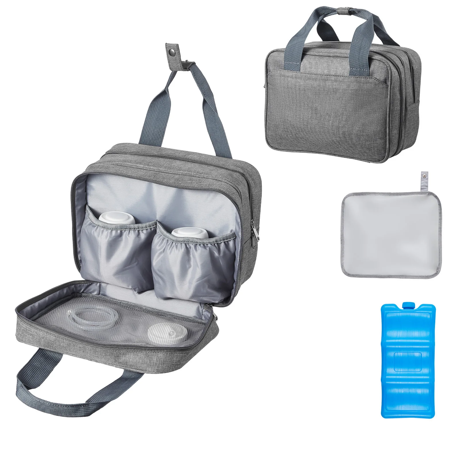 

SucceBuy Wearable Breast Pump Bag with Ice Pack Fits for M5/M6 Pumping Accessories Portable Pump Carrying Case for Travel Use