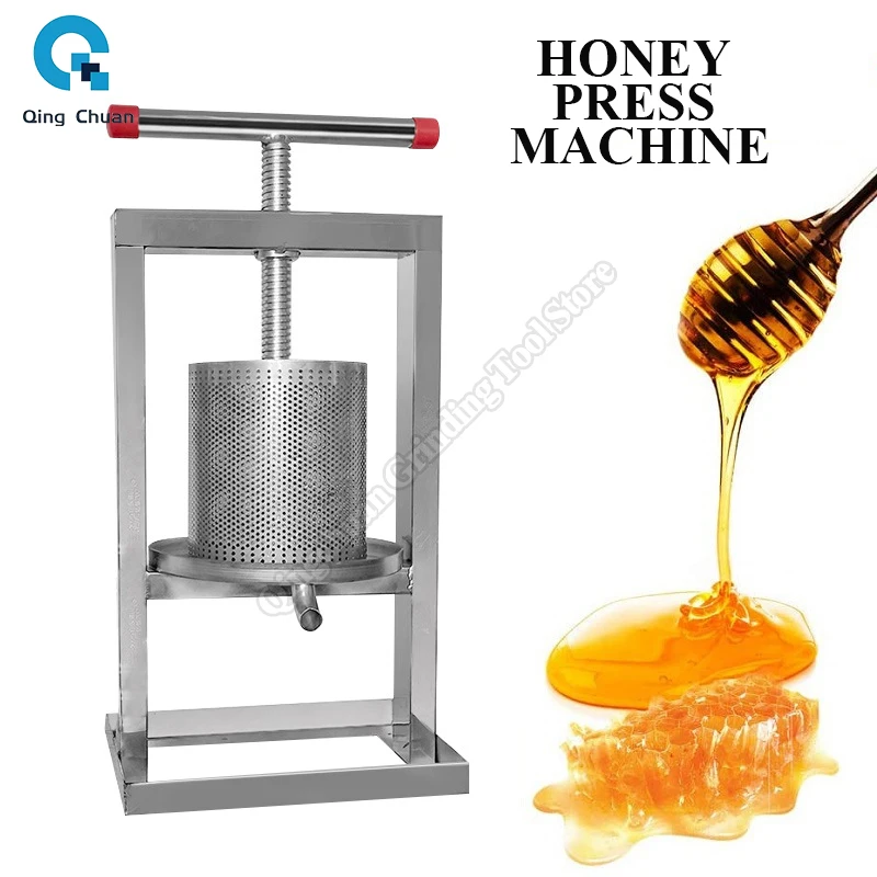 꿀 프레스 기계 304 모든 스테인레스 스틸 꿀 프레스 왁스 프레스 소형 가정용 오일 프레스 수동 와인 리스 프레스 기계