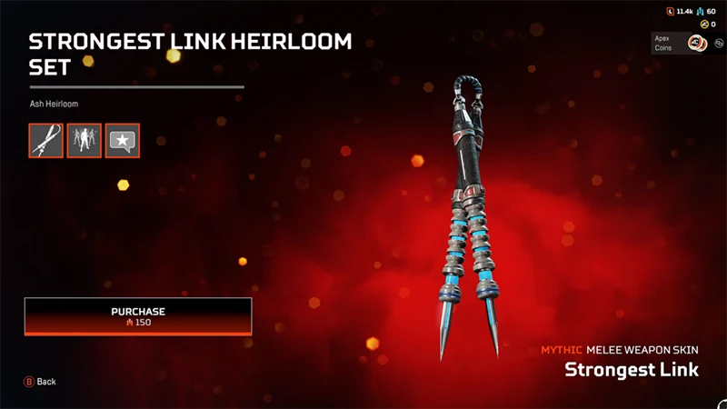 Apex Legends Ash Heirloom „Strongest Link“ Mythische Nahkampfwaffe 1:6 Zinklegierungsmodell – Gaming-Sammlerstück, Replik, Dekorationen, Spielzeug, Dropshipping, Großhandel, heißer Verkauf, Geschenke, Neuankömmling, Ge – Detail 1