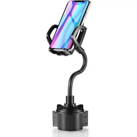 360 डिग्री घूमने वाला एडजस्टेबल गूज़नेक कार फ़ोन होल्डर माउंट, वाहन में सभी स्मार्टफ़ोन के लिए कप होल्डर यूनिवर्सल ऑटोमोटिव सेल फ़ोन 8 best sales कार सेलफोन धारक - №5