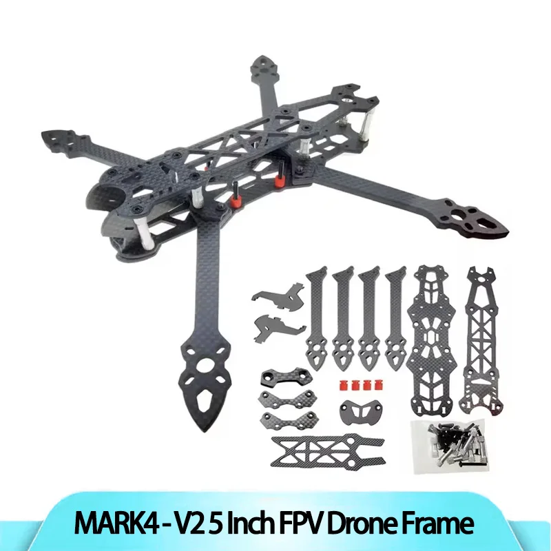

MARK4 Mark HD 5 Inch 240mm Frame Kit 3K Carbon Fiber 5mm Arm For FPV Racing Drone RC Quadcopter DIY Freestyle With Print Parts