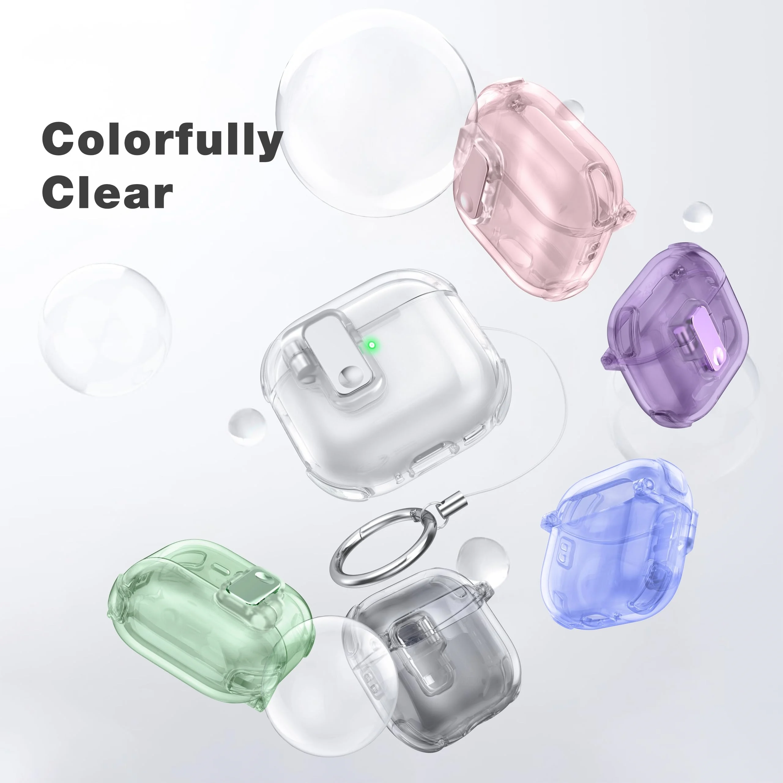 for AirPods 5/4 Headphone Case Cover with [Lock Safety & Pop Up] for AirPods 5th Generation Case with Keychain for AirPods Pro 3