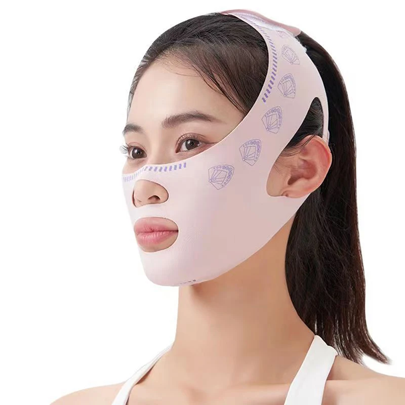Breathable Elastic Face Slimming Bandage V Line Face Shaper Women Chin Cheek Lift Up Belt Facial Massager Strap Face Skin Care