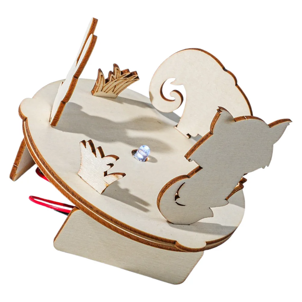 مجموعة واحدة من أدوات تجربة علمية للضوء والظل DIY للأطفال، أنشطة تعليمية للبناء الخشبي للتعلم العملي والعلمي #5