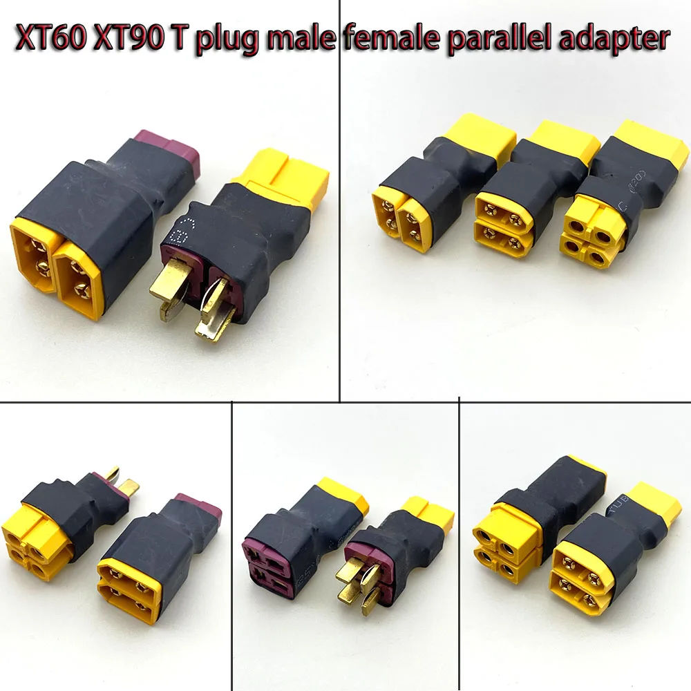 

1/2Pcs XT60 XT90 T plug Parallel Adapter Converter Connector XT60 T Plug Cable Lipo Battery Harness Plug Wiring