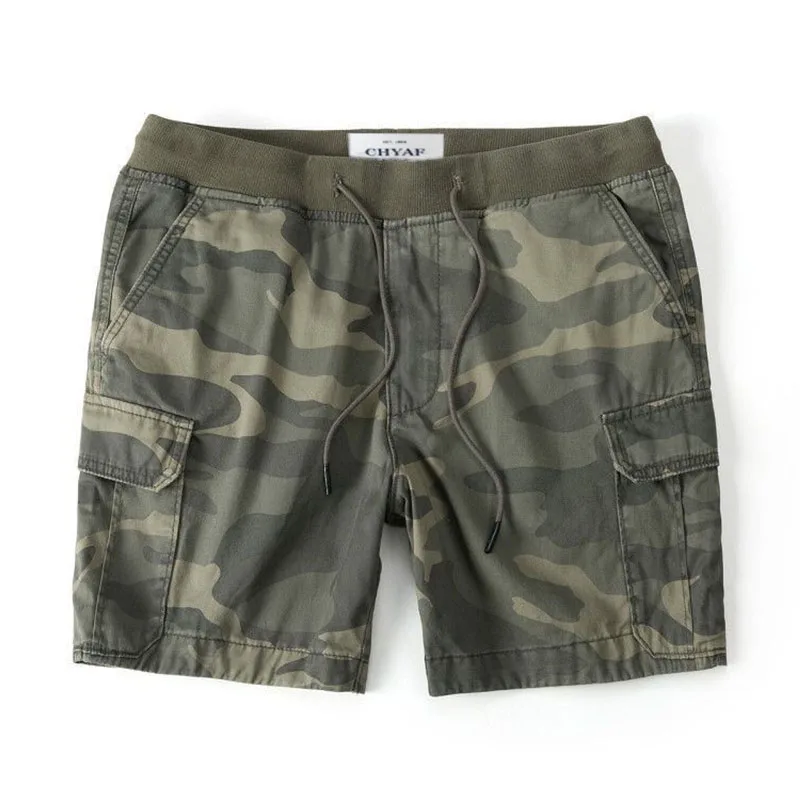 

Mcikkny Men Cargo Short Pants Multi Pockets Camouflage Outdoor Short Trousers For Male Loose Fit