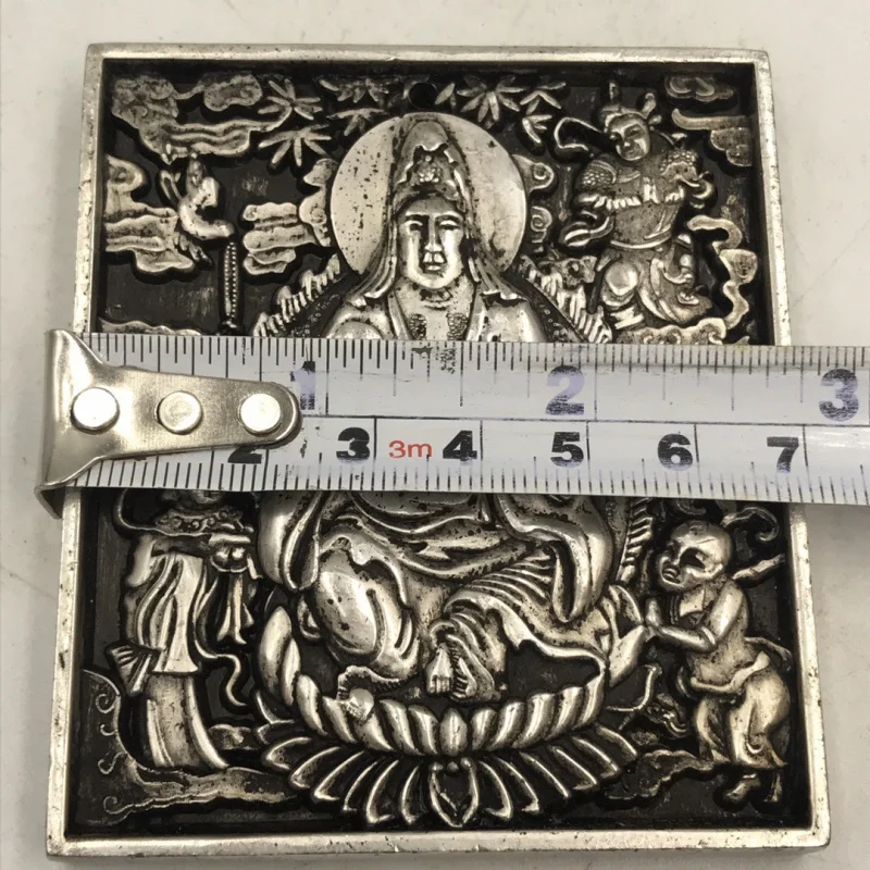 Crafts Antique Carved Dragon Pattern Vintage Style Double-Sided Guanyin Statue Crafts Factory Direct Supply Decoration