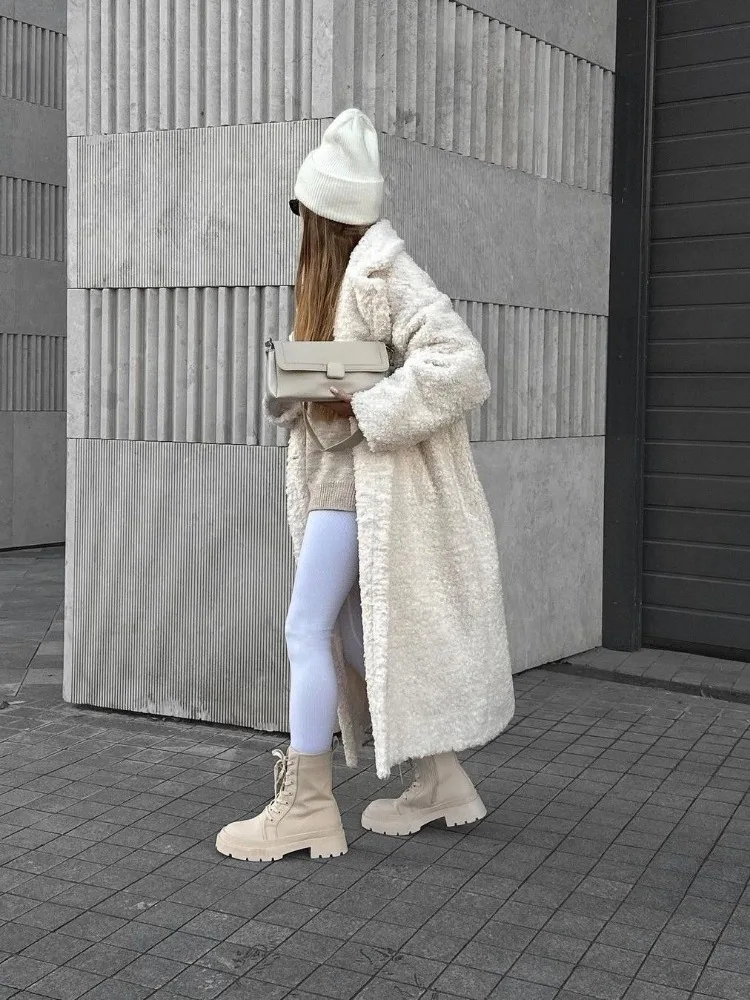 Autumn Winter New Long Tweed Coat Women Woolen Jacket Long Sleeve Cardigan Luxury Streetwear Office Ladies Windbreaker Button