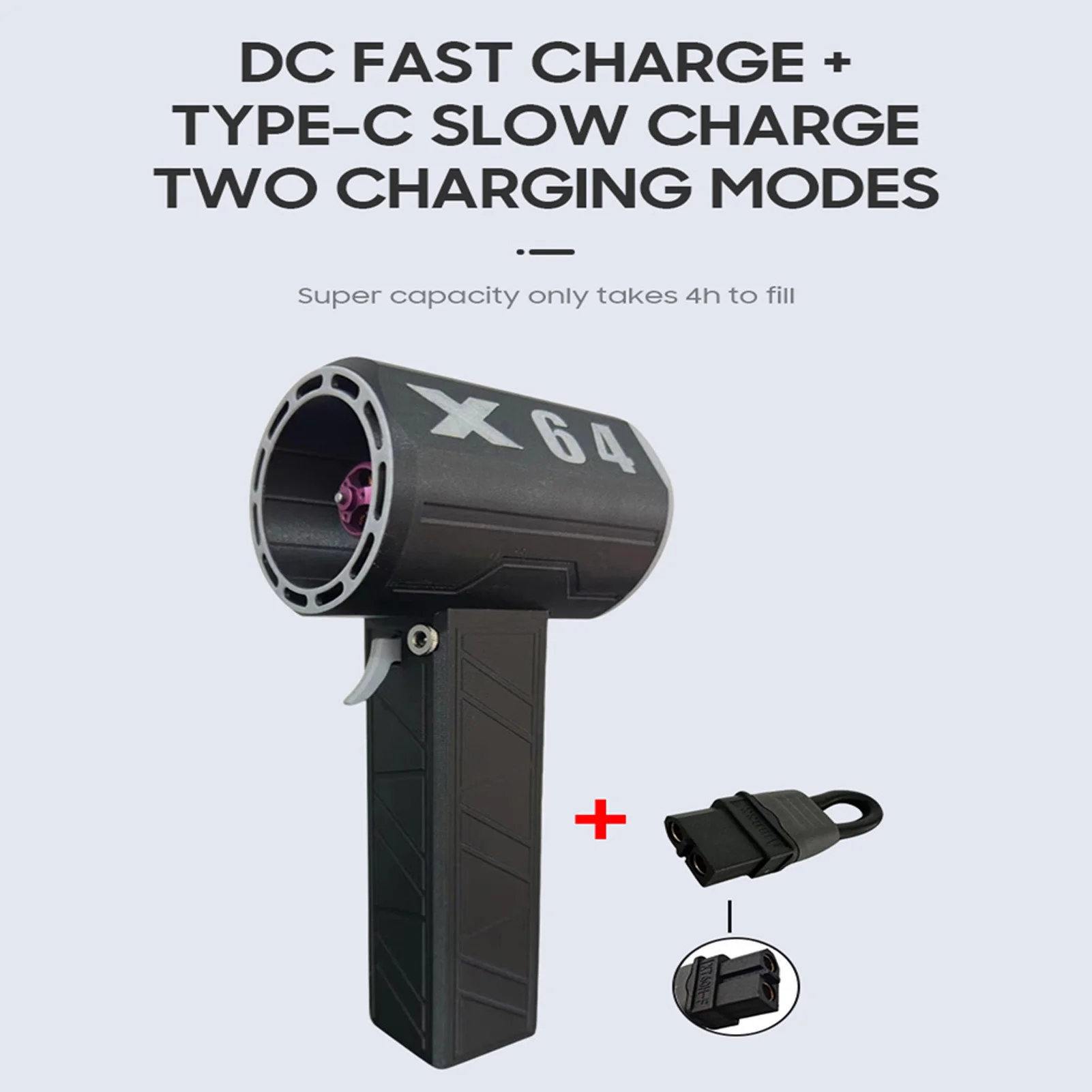 เครื่องเป่าลมไฟฟ้าแบบพกพา ปลั๊กแบบ US 100 ถึง 240V ระบบควบคุมอุณหภูมิอัจฉริยะสำหรับรถยนต์