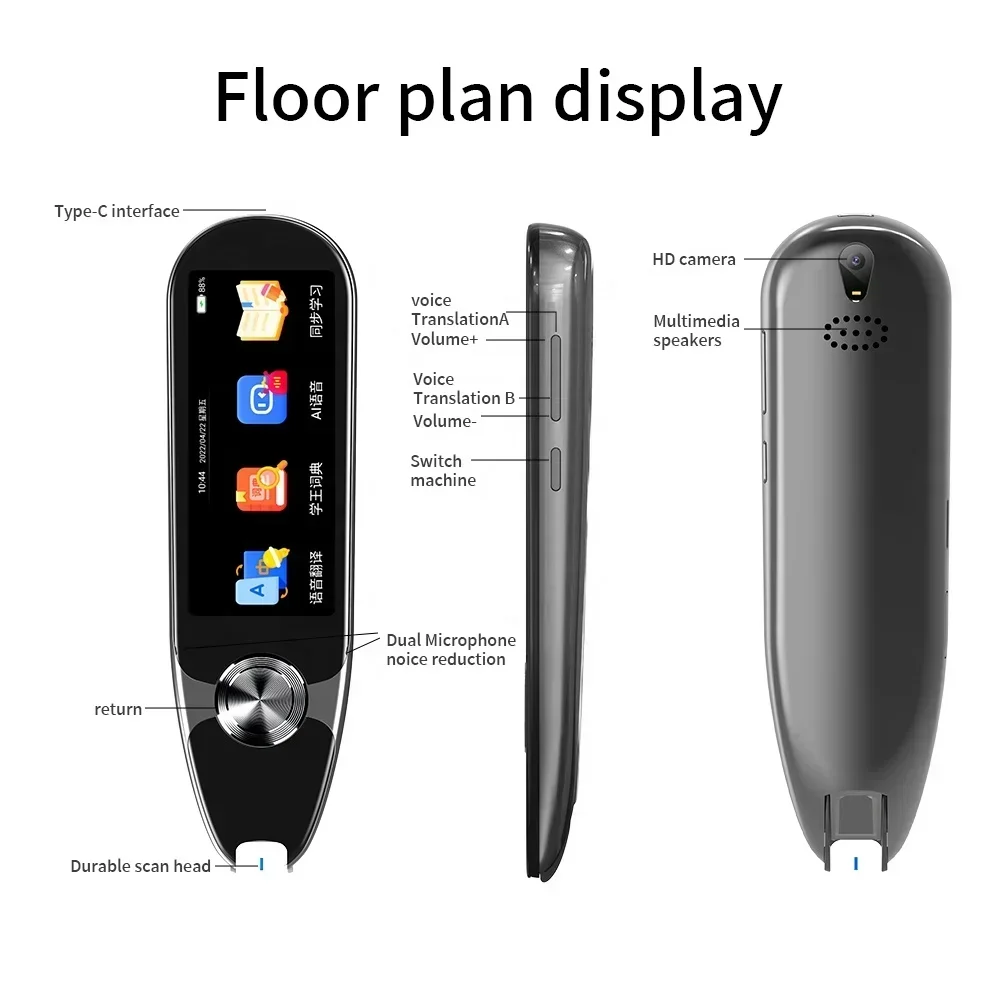 Global Voice Translator Brand Vormor X7 Offline Language Translation Smart Instant Phonetic Scanning Pen Reading Book for Kids