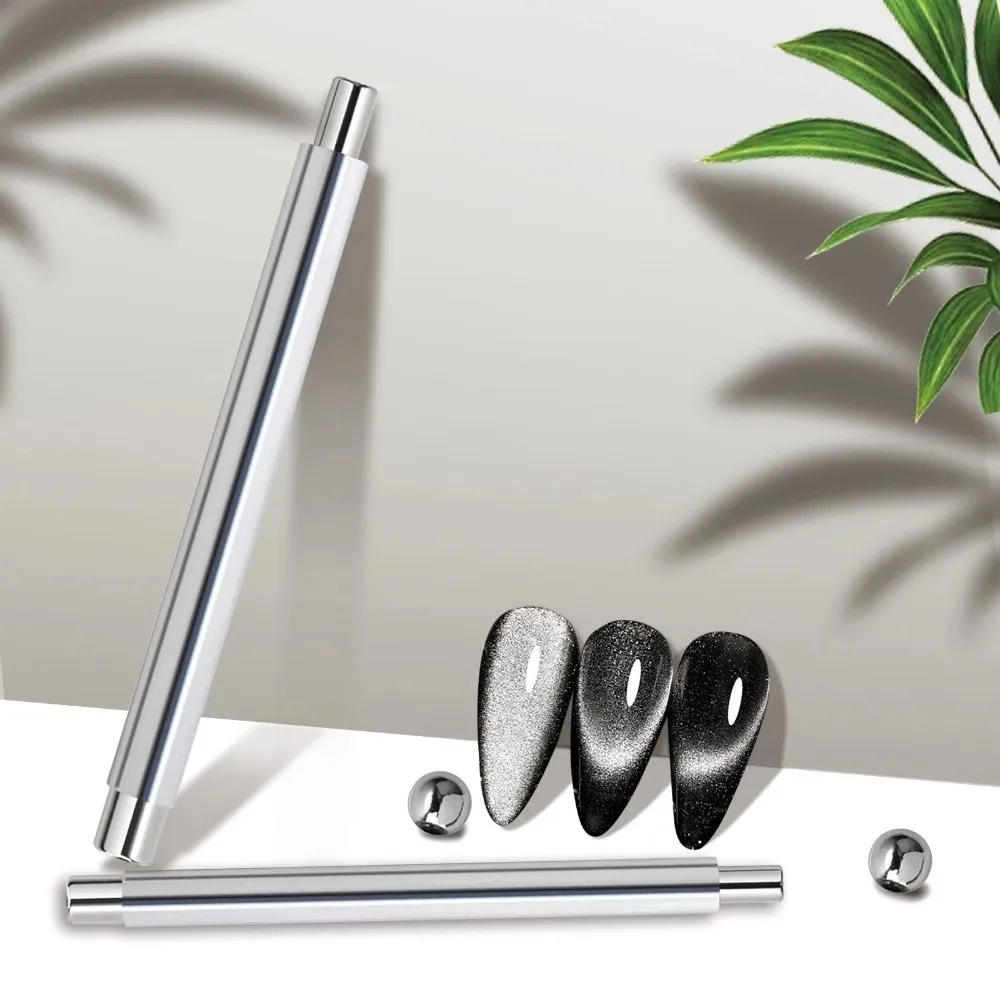 

Magnetic Suction Cat Eye Nail Art Magnetic Tool Dual-purpose Thickened Nail Magnetic Stick With Steel Balls Double Headed